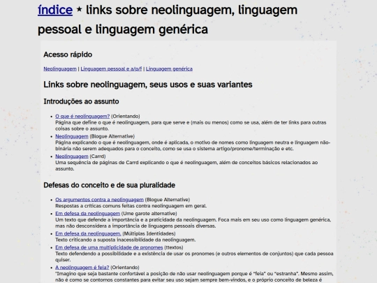 links screenshot