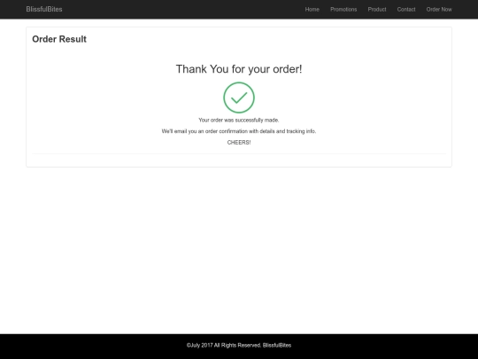 ordersuccess screenshot