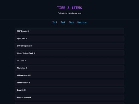 items-tier3 screenshot