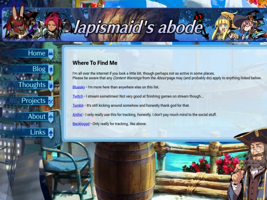 links screenshot