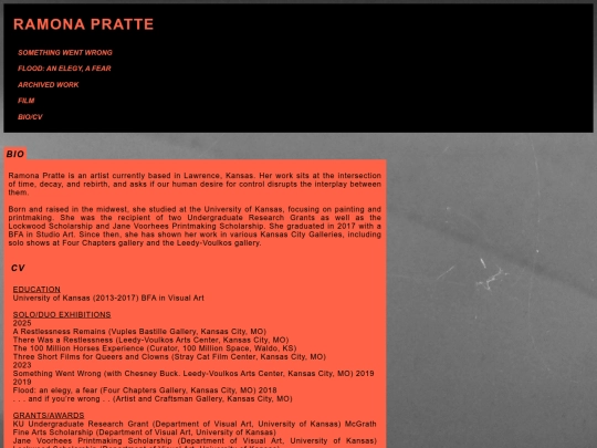 pages/bio screenshot