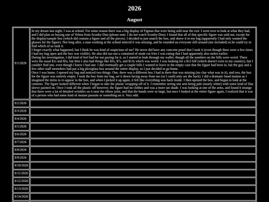 Dream-Journal/2026/August screenshot