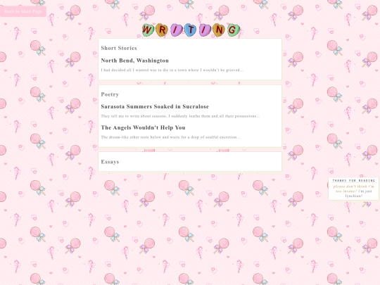 writing screenshot