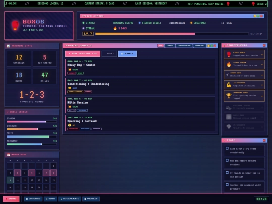 training screenshot