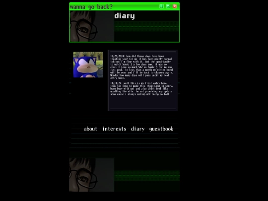 diary screenshot