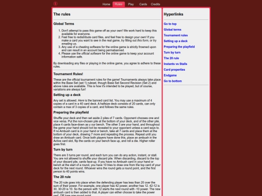 rules screenshot