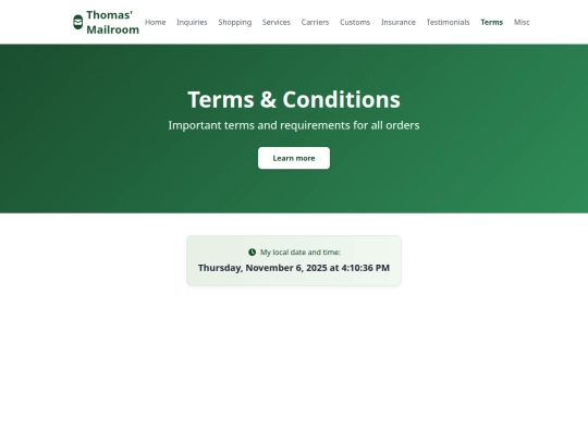 terms screenshot
