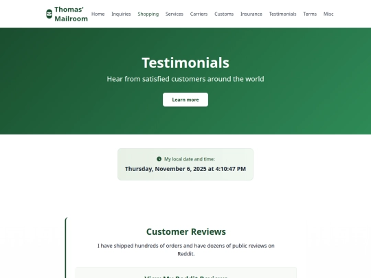 testimonials screenshot