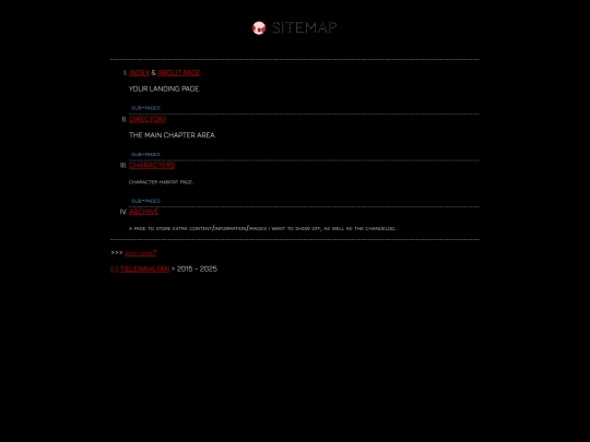 SITEMAP screenshot