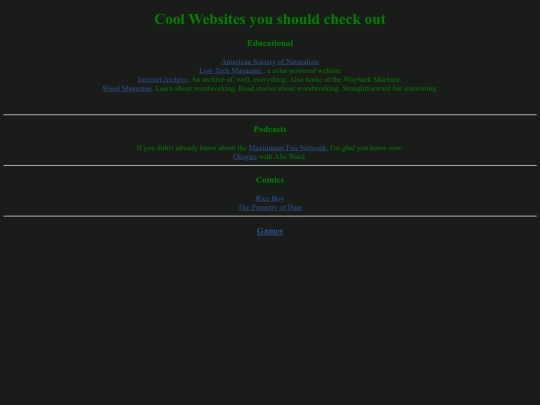 coolsites screenshot