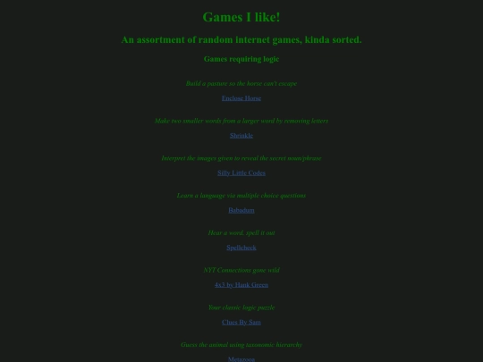 games screenshot