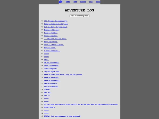 log screenshot