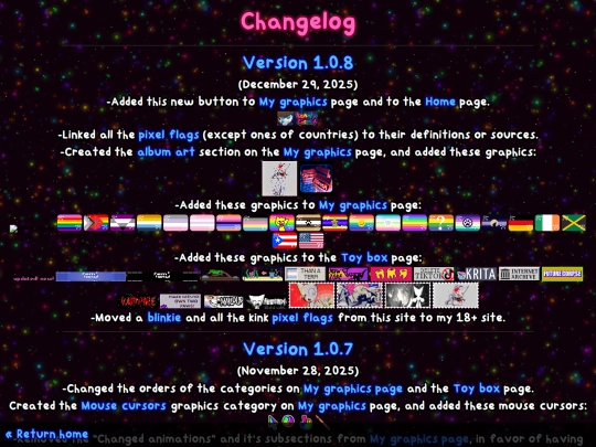 changelog screenshot