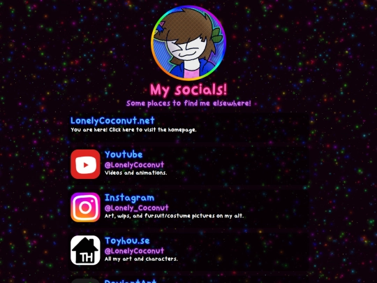socials screenshot