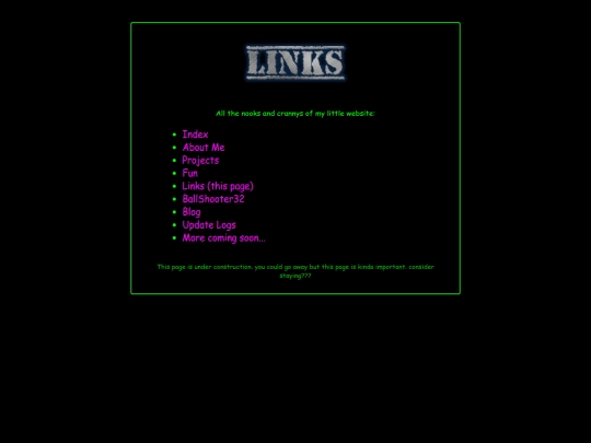 Links screenshot