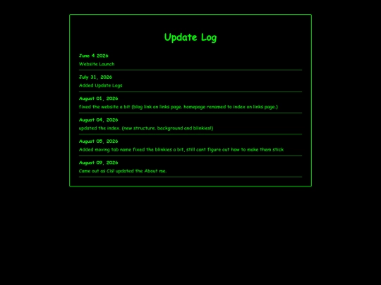 UpdateLogs screenshot