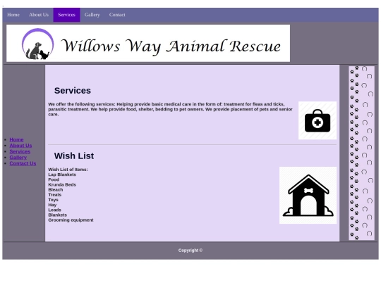 services screenshot