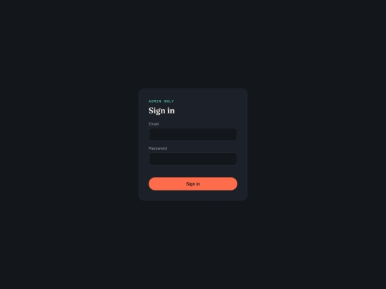 admin screenshot