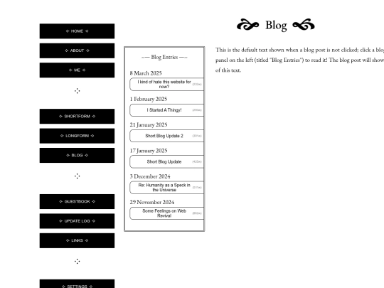 Blog screenshot