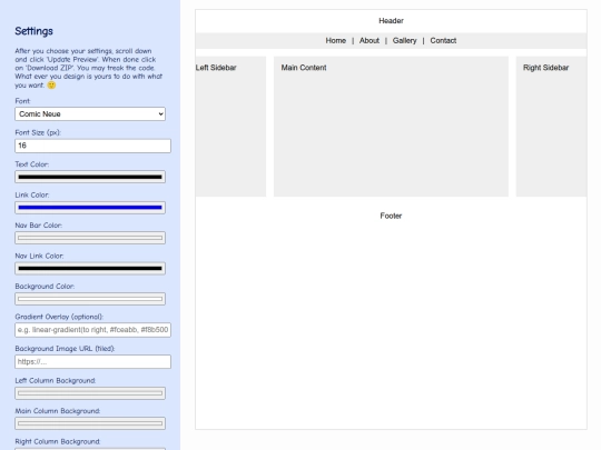 layout-generator screenshot