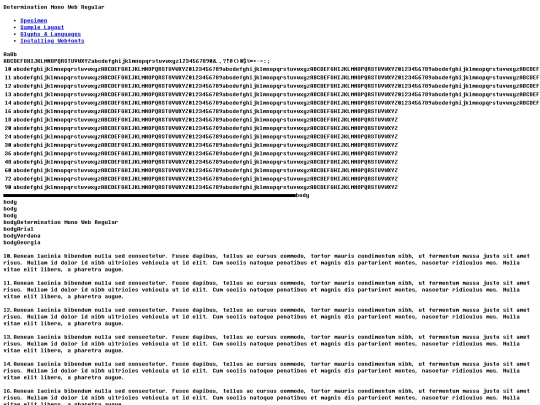 DeterminationMonoWeb/determinationmonowebregular-z5oq-demo screenshot