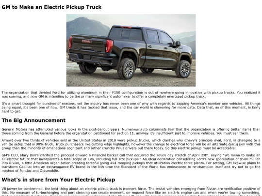GM-Make-an-Electric-Pickup-Truck screenshot