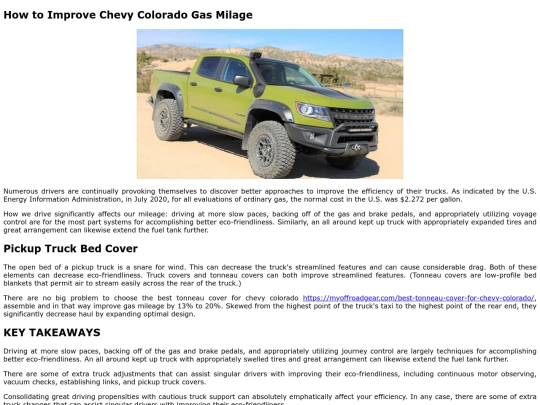 How-to-Improve-Chevy-Colorado-Gas-Milage screenshot