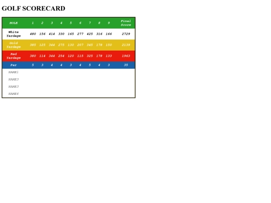 score/golf screenshot