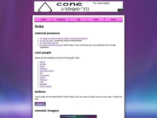 links screenshot