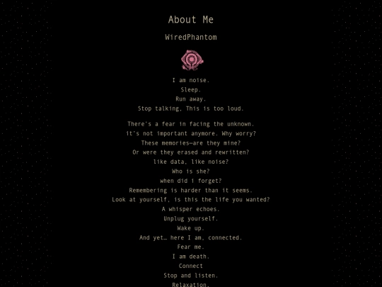 aboutme screenshot
