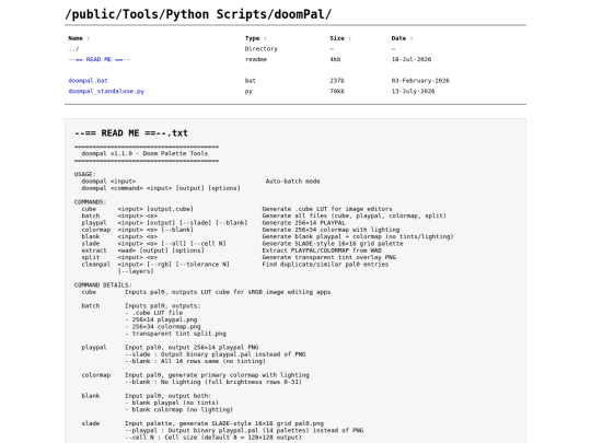 files/Tools/Python Scripts/doomPal screenshot