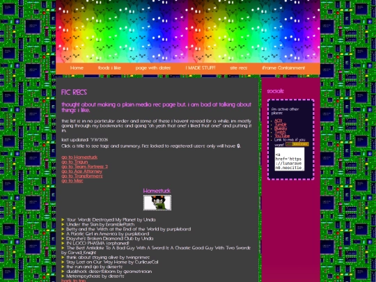 ficRecs screenshot