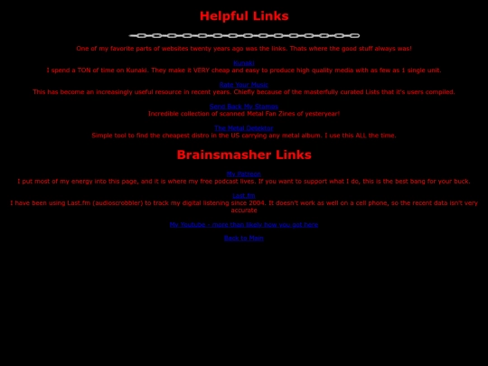 links screenshot
