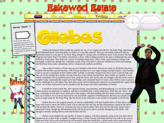 Globos_page screenshot