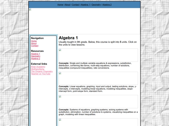 main/algebra1 screenshot