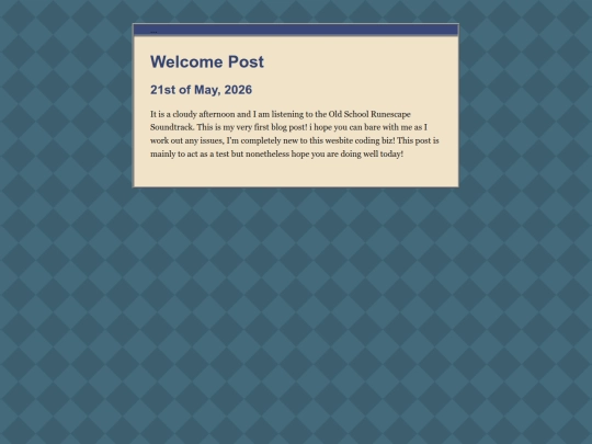 blog/posts/2026-21-05-Welcome-Post screenshot