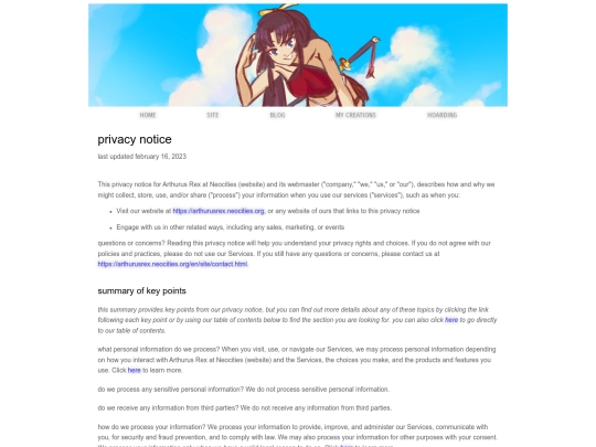 privacynotice screenshot