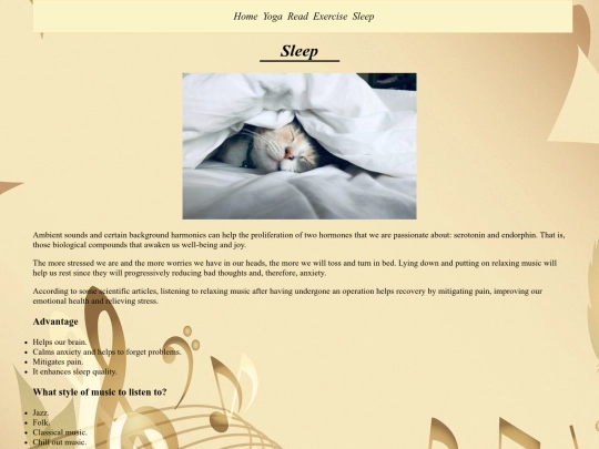 HealthMusic/sleep screenshot