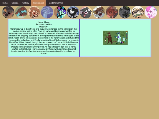 ref pages/usherref screenshot