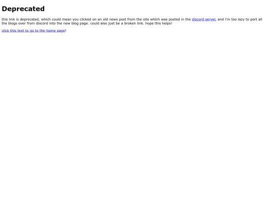 deprecated screenshot
