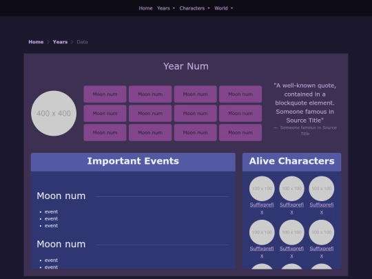 years/yearpagetemplate screenshot