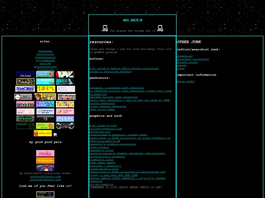 links screenshot