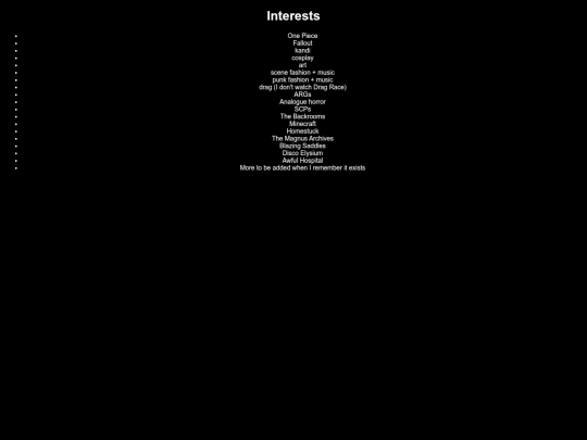 interests screenshot