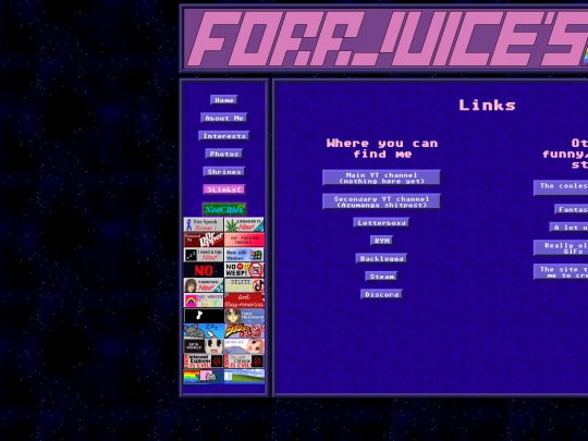 links screenshot