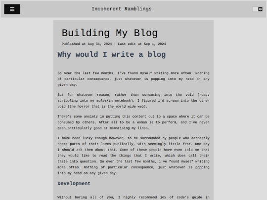 writing screenshot