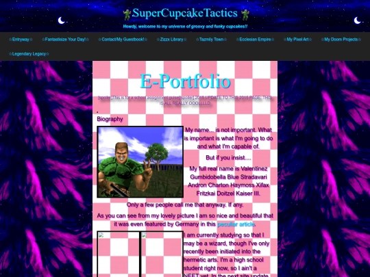 eportfolio screenshot