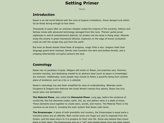 setting screenshot