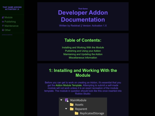 documentation screenshot
