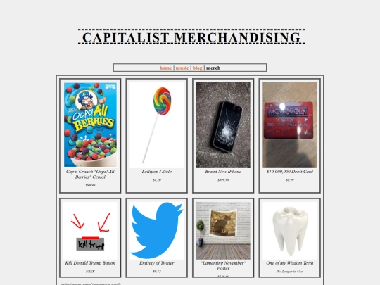 merch screenshot