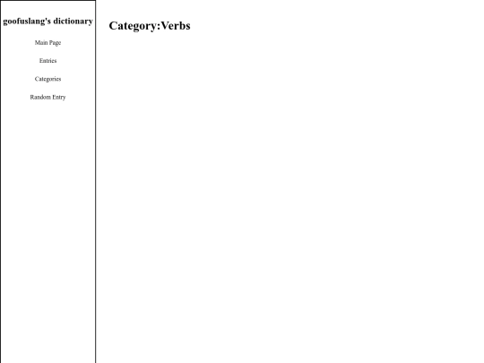 categories/verbs screenshot